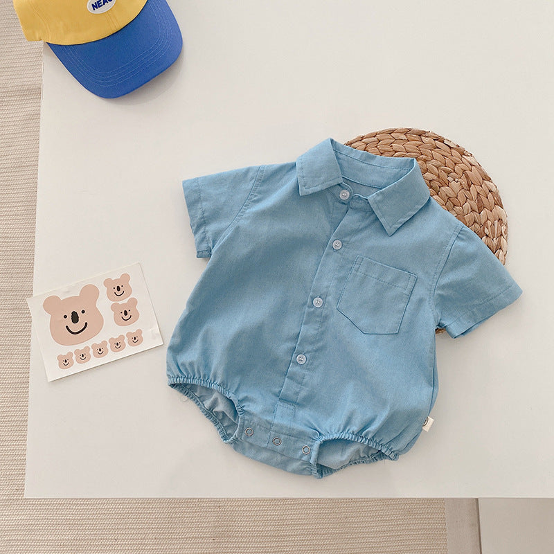 Newborn Short-sleeved Romper Boy: The Perfect Blend of Style and Comfort