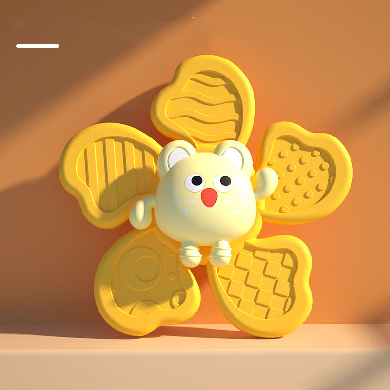 Baby Bath Spinner Toy with Suction Cup Animal Figures