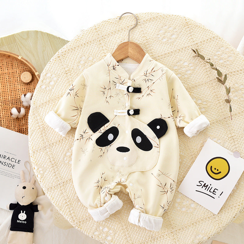Newborn Thickened Double-Layer Romper Baby Outerwear