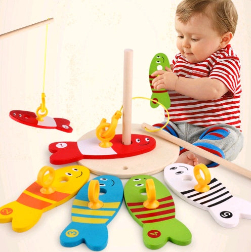 Children's Educational Wooden Fishing Toy Early Learning Game