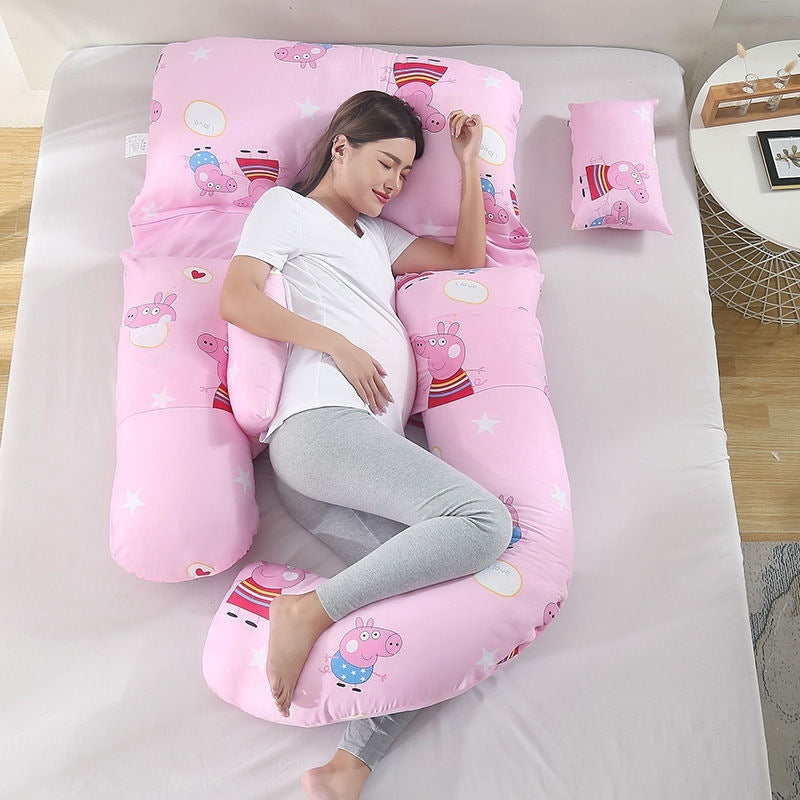 U-Shaped Maternity Pillow for Waist Support and Side Sleeping