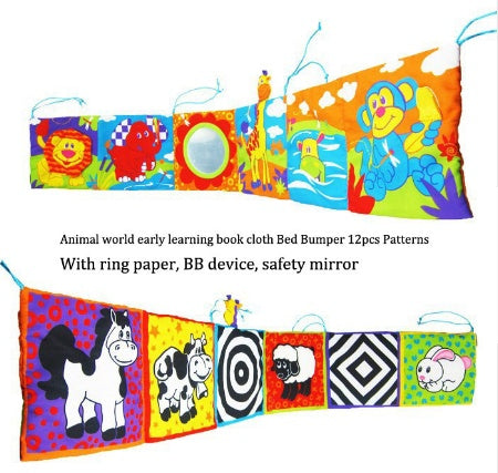 Baby Cloth Book Educational Colorful Bed Bumper Toy