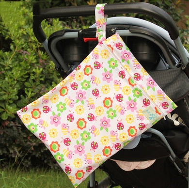 Single-Layer Waterproof Zipper Baby Diaper Bag