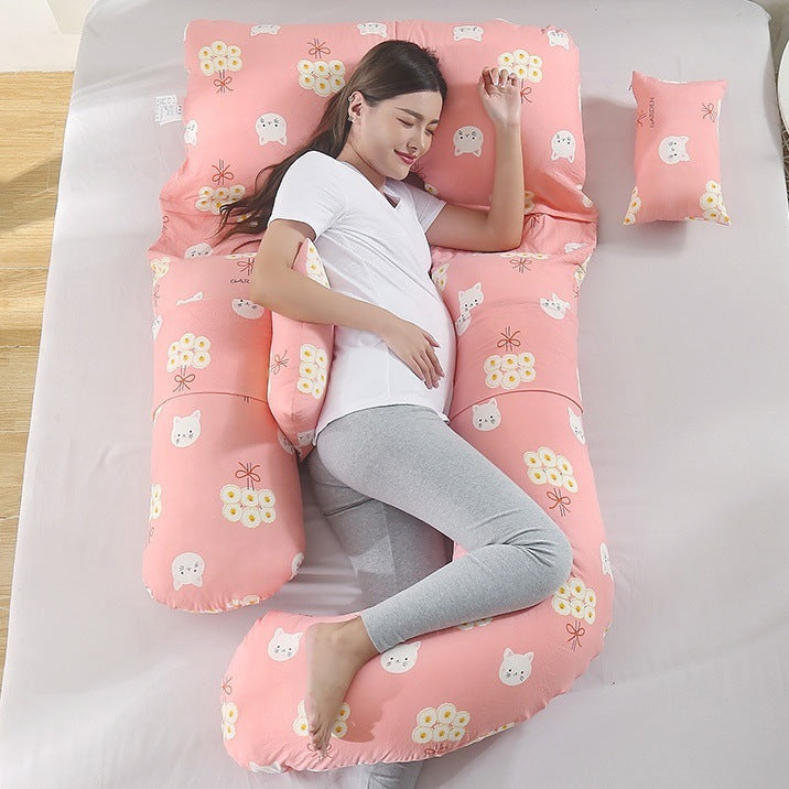 U-Shaped Maternity Pillow for Waist Support and Side Sleeping