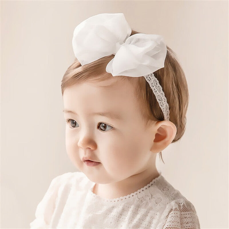 Baby Girls Lace Floral Bow Headband Hair Accessories