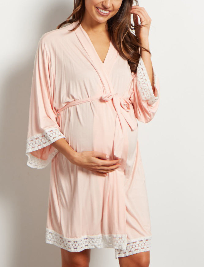 Solid Color Maternity Dress