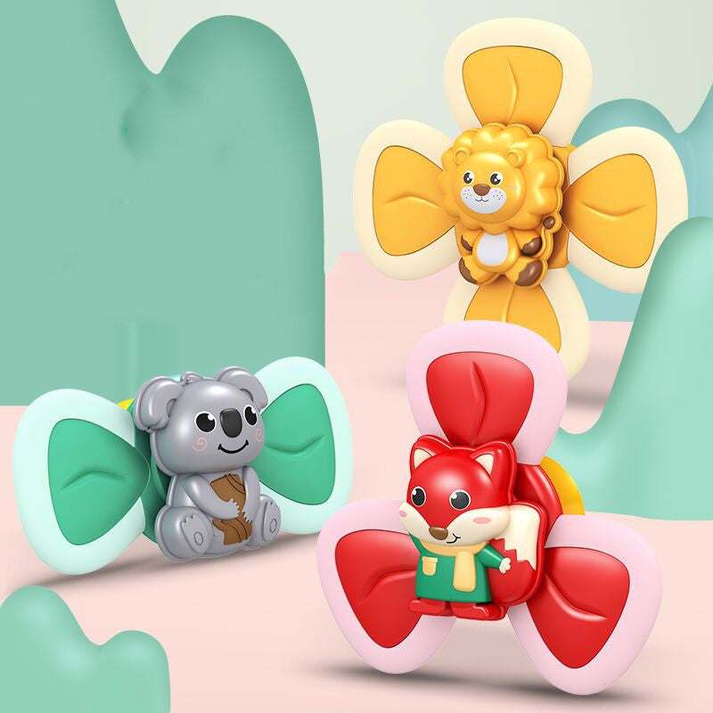 Baby Spinning Top Toy Suction Cup Bath and Teether Toy