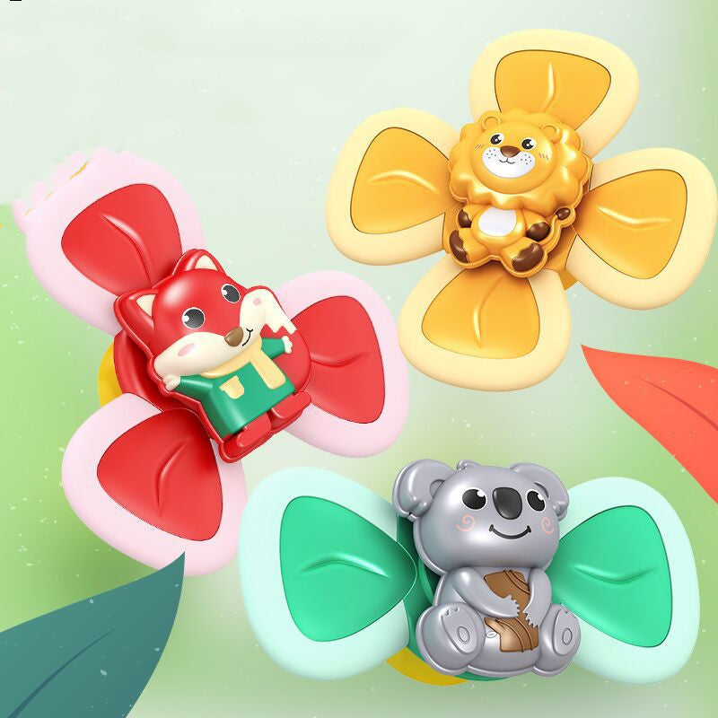 Baby Spinning Top Toy Suction Cup Bath and Teether Toy