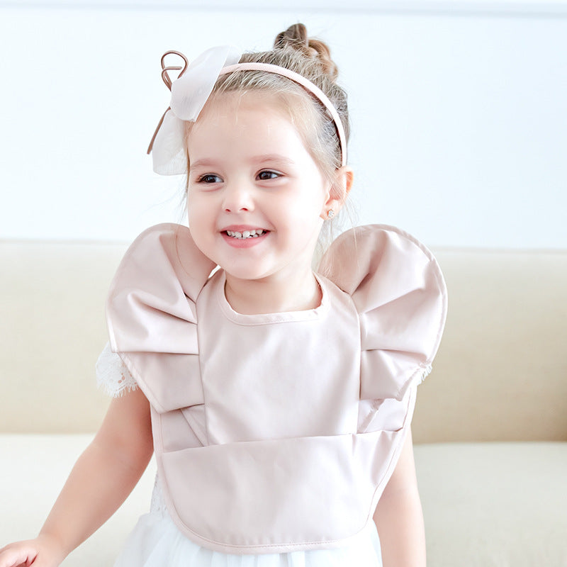 Waterproof Baby Feeding Bib with Rice Catch Pocket