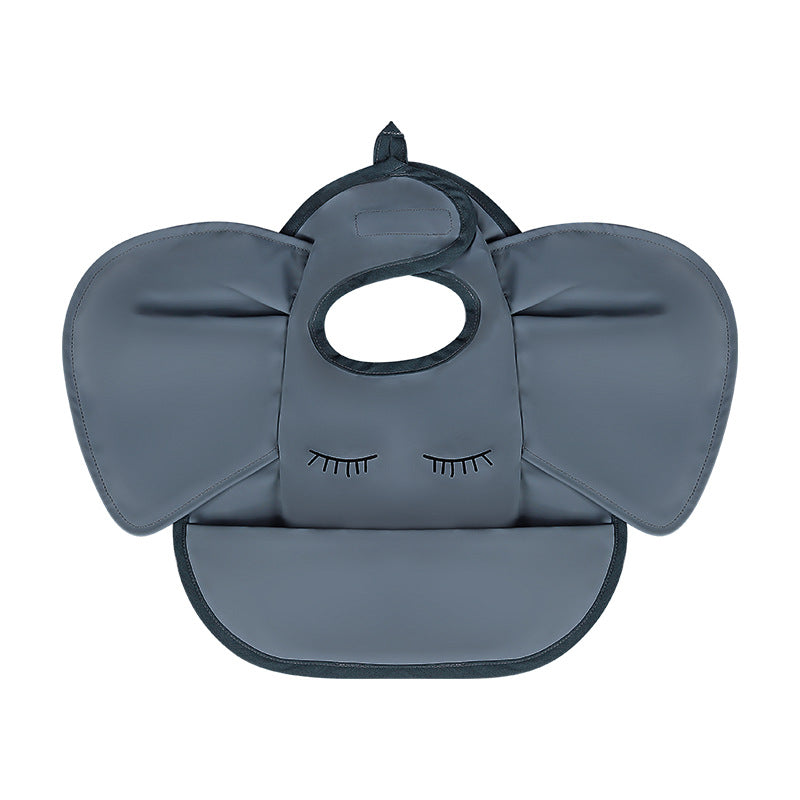 Waterproof Baby Feeding Bib with Rice Catch Pocket