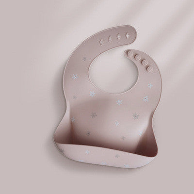 Baby Waterproof Silicone Bib with Feeding Pocket