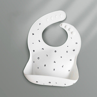 Baby Waterproof Silicone Bib with Feeding Pocket