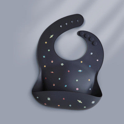 Baby Waterproof Silicone Bib with Feeding Pocket