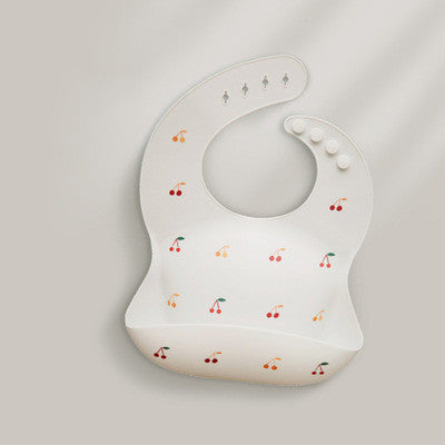 Baby Waterproof Silicone Bib with Feeding Pocket