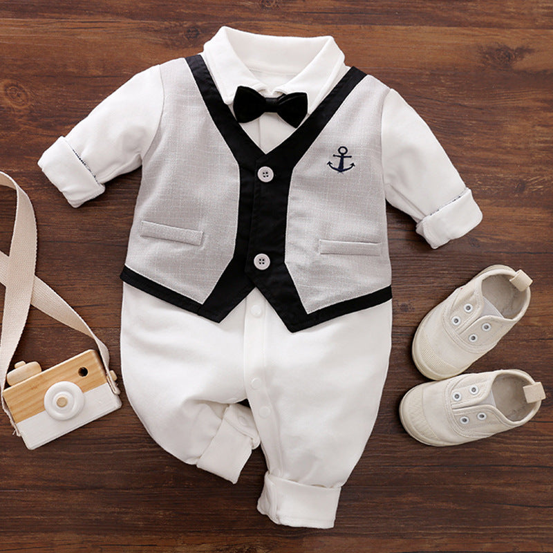 Baby Long-Sleeve Jumpsuit Spring Autumn Gentle Style