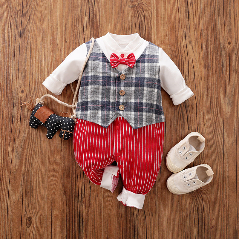 Baby Long-Sleeve Jumpsuit Spring Autumn Gentle Style