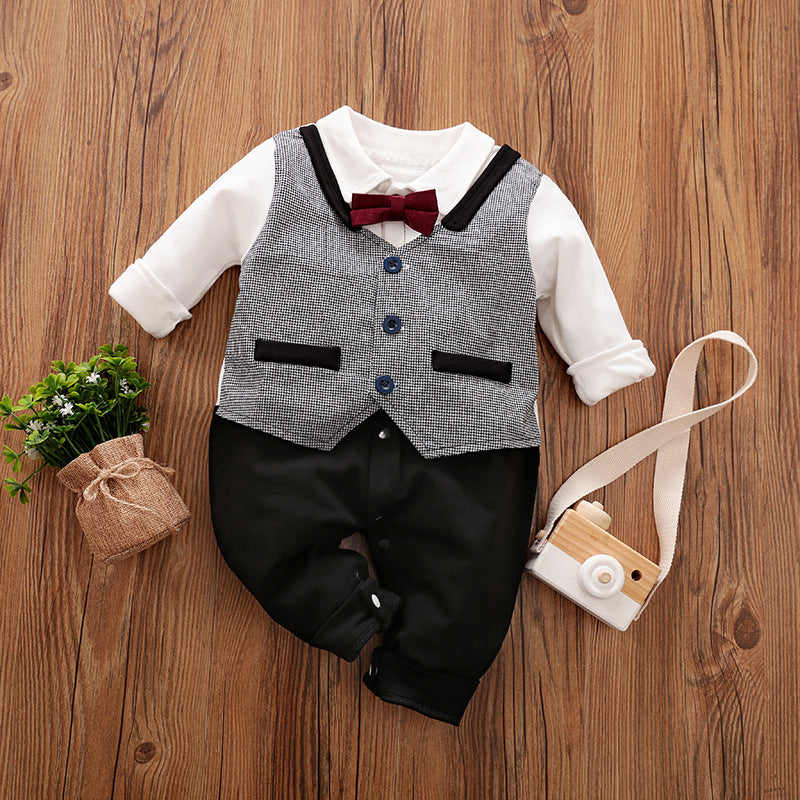 Baby Long-Sleeve Jumpsuit Spring Autumn Gentle Style