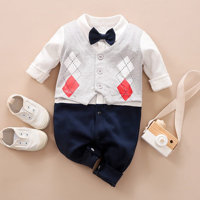 Baby Long-Sleeve Jumpsuit Spring Autumn Gentle Style