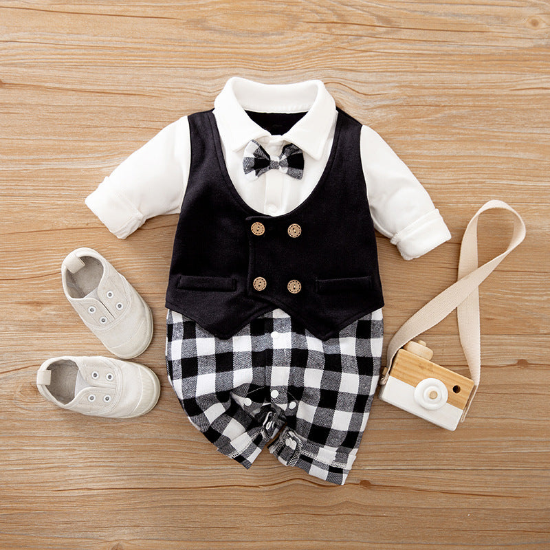 Baby Long-Sleeve Jumpsuit Spring Autumn Gentle Style