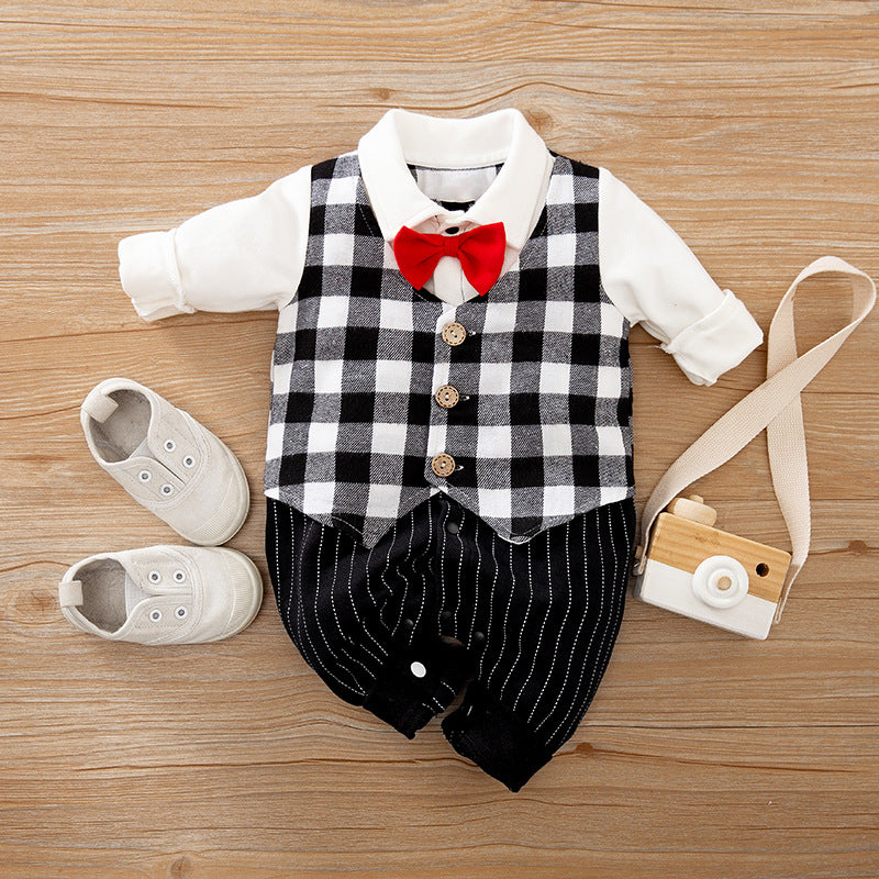Baby Long-Sleeve Jumpsuit Spring Autumn Gentle Style