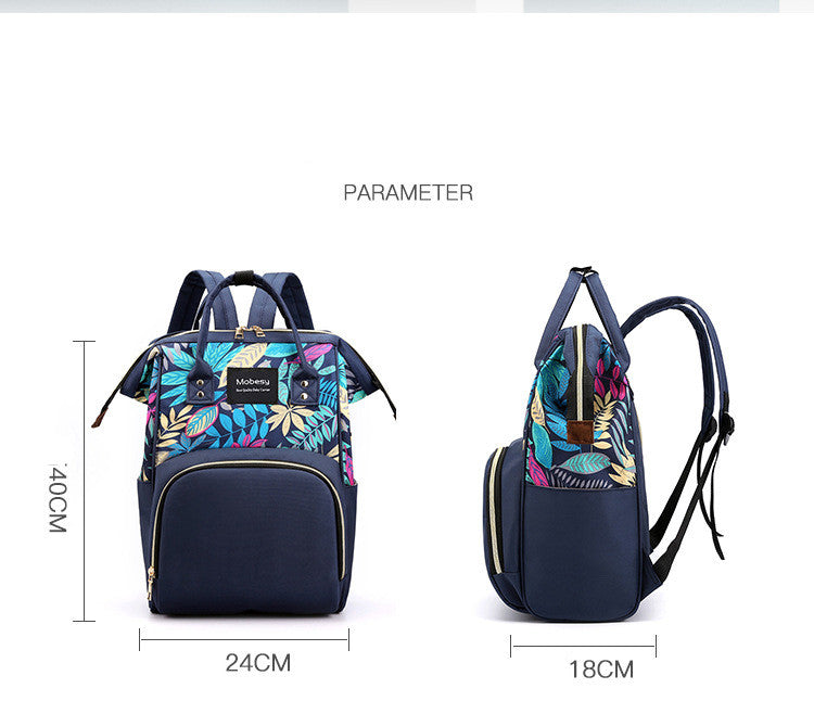 Multifunctional Mommy Bag with Baby Bottle and Diaper Backpack