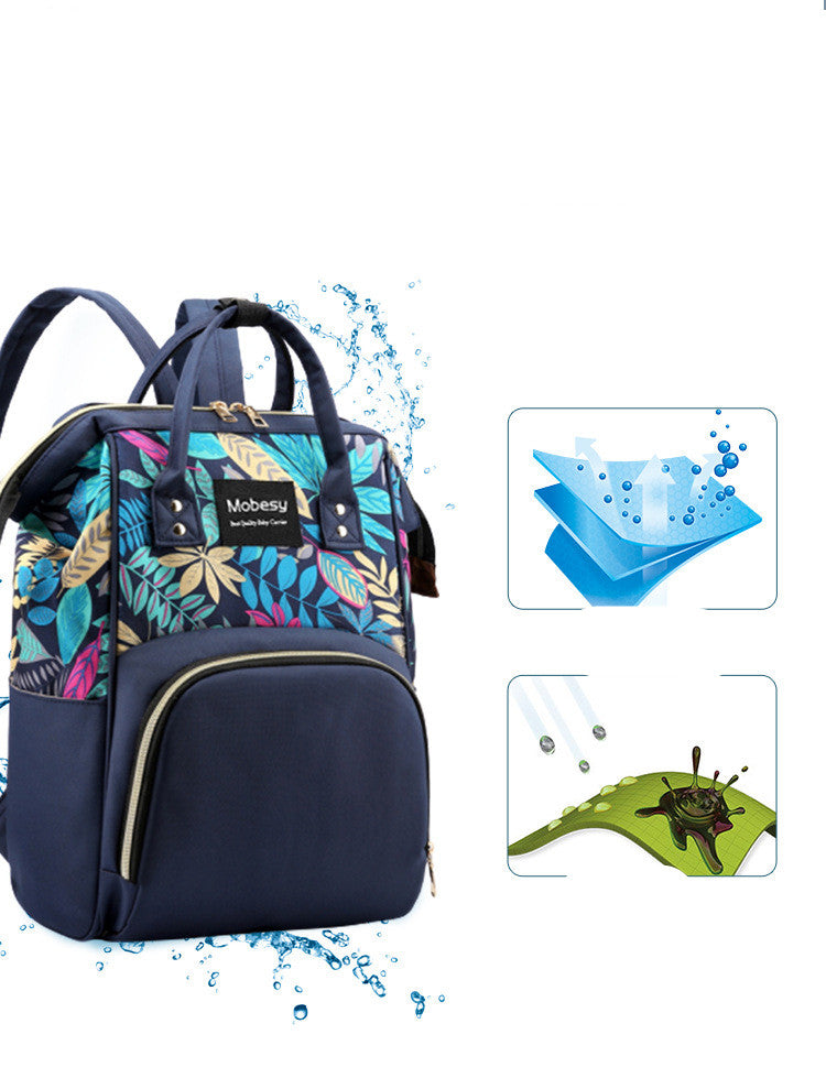 Multifunctional Mommy Bag with Baby Bottle and Diaper Backpack
