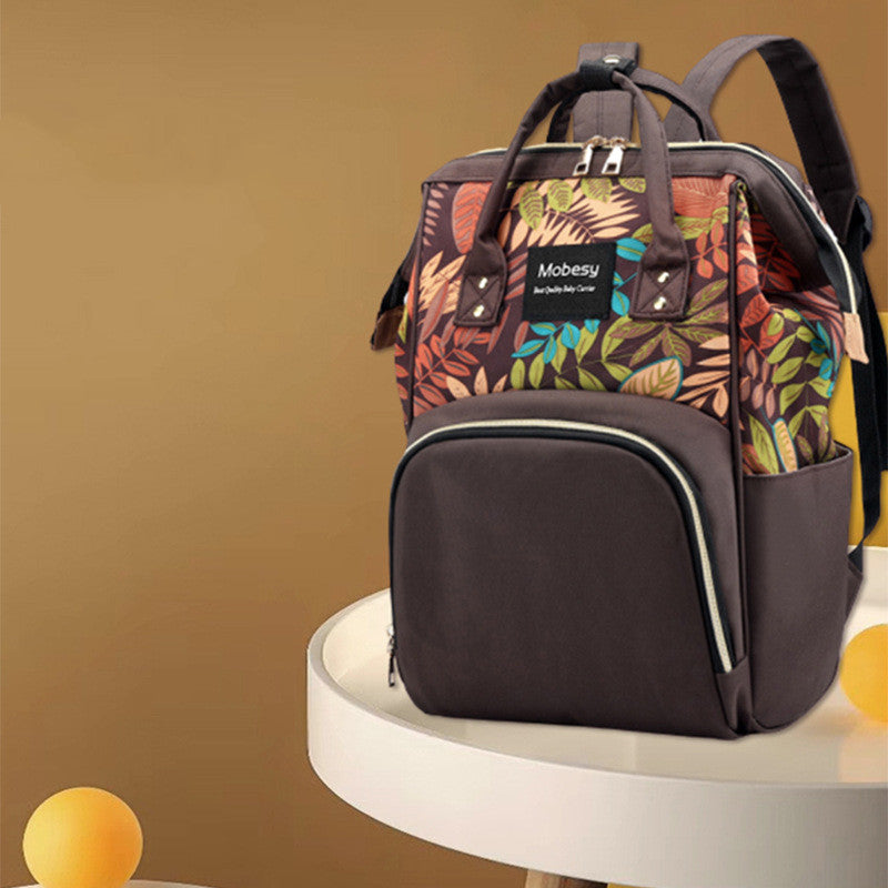 Multifunctional Mommy Bag with Baby Bottle and Diaper Backpack