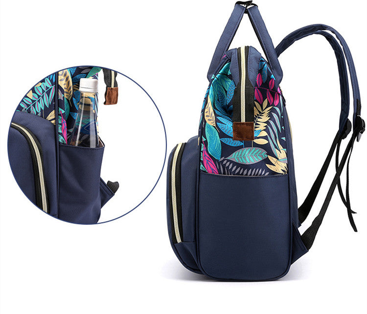 Multifunctional Mommy Bag with Baby Bottle and Diaper Backpack