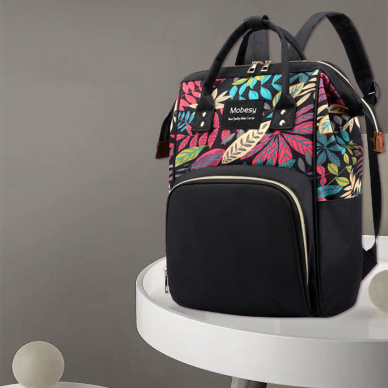 Multifunctional Mommy Bag with Baby Bottle and Diaper Backpack