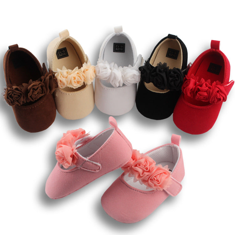 Baby Toddler Soft Cotton Shoes Flower Design