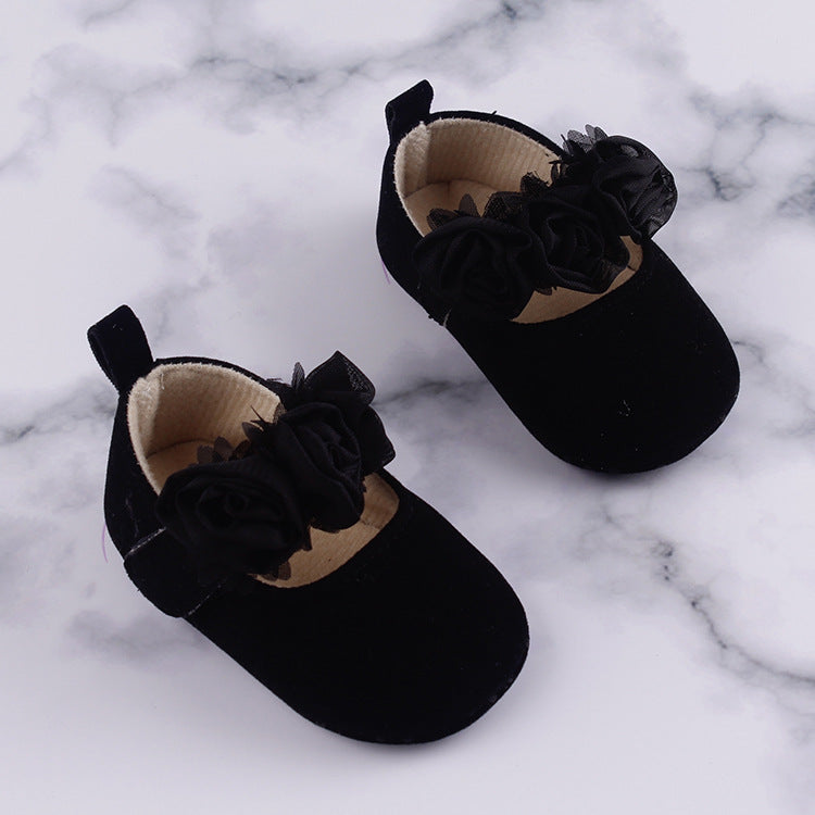 Baby Toddler Soft Cotton Shoes Flower Design