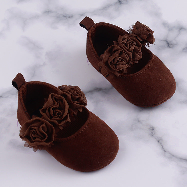 Baby Toddler Soft Cotton Shoes Flower Design