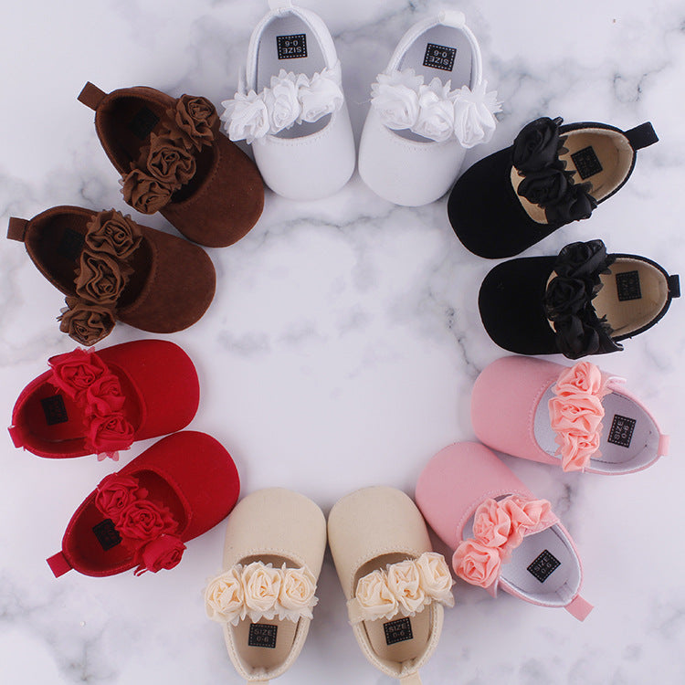Baby Toddler Soft Cotton Shoes Flower Design