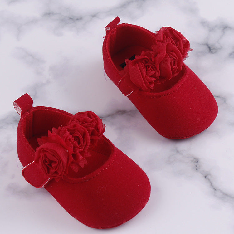 Baby Toddler Soft Cotton Shoes Flower Design