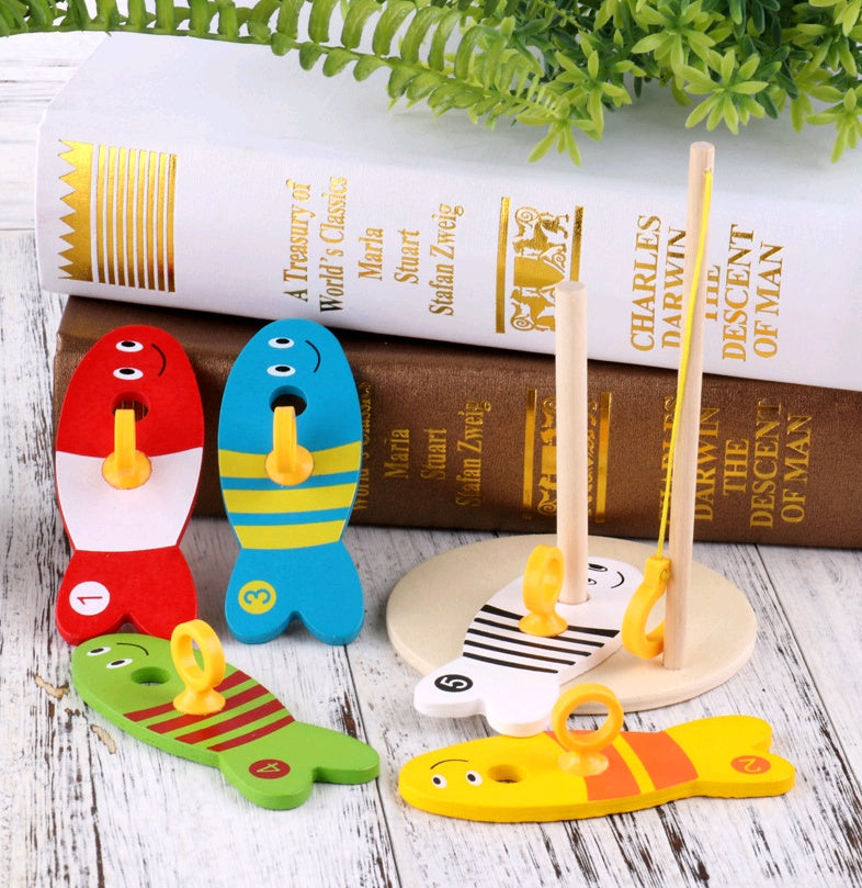 Children's Educational Wooden Fishing Toy Early Learning Game