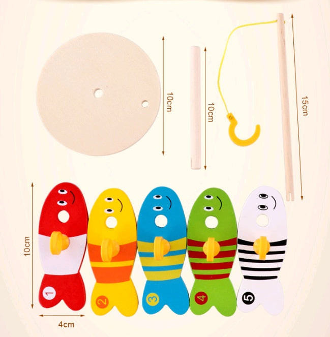 Children's Educational Wooden Fishing Toy Early Learning Game
