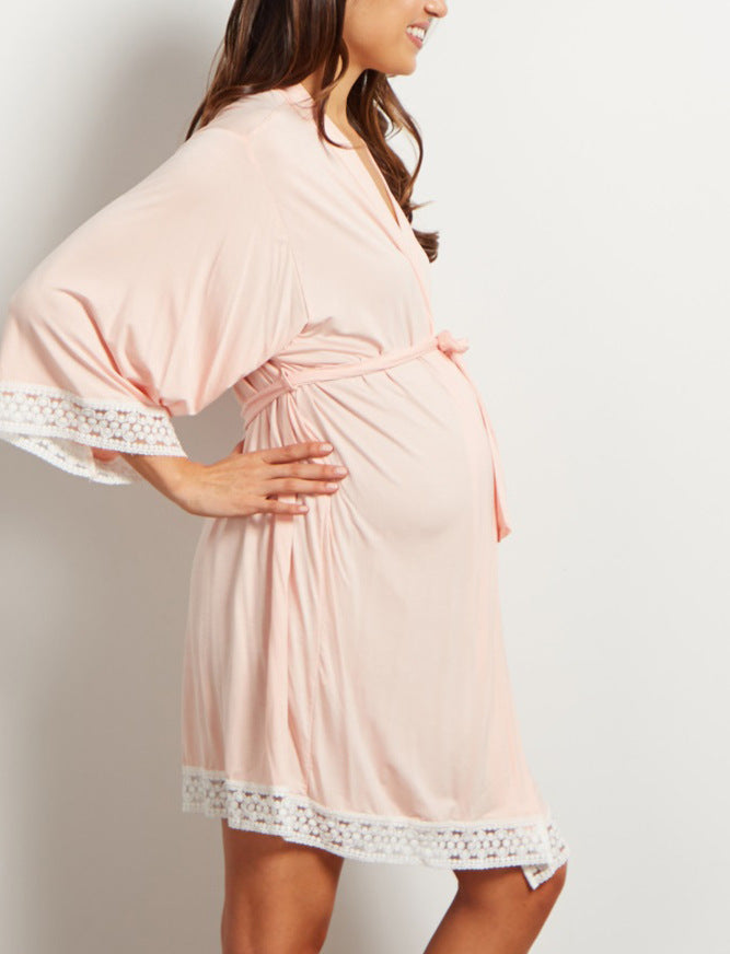 Solid Color Maternity Dress