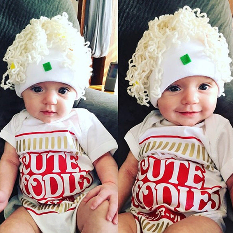 Baby Short Sleeve Cute Noodles Triangle Romper