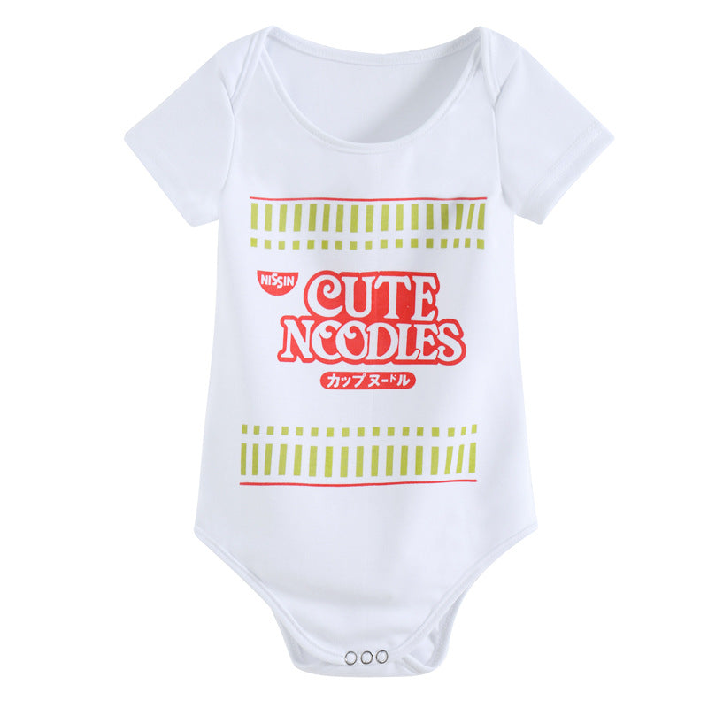 Baby Short Sleeve Cute Noodles Triangle Romper