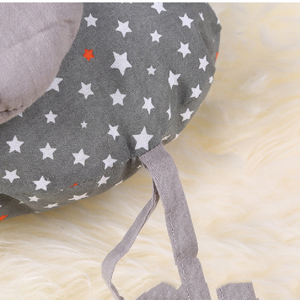 Cotton Baby Crib Bedding with Embroidered Elephant Design