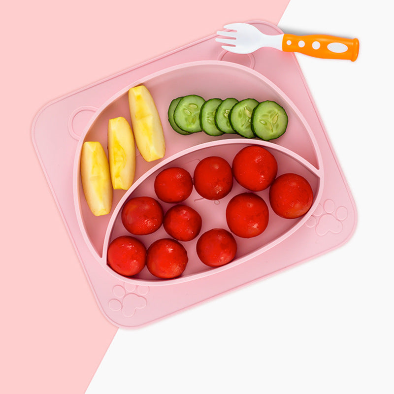 Silicone Non-Slip Baby Feeding Plate and Bowl Set