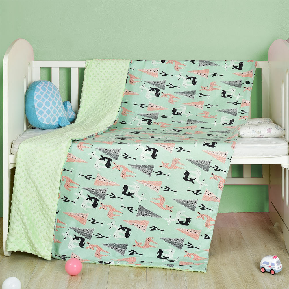 Cotton Baby Cartoon Bean Blanket Quilt