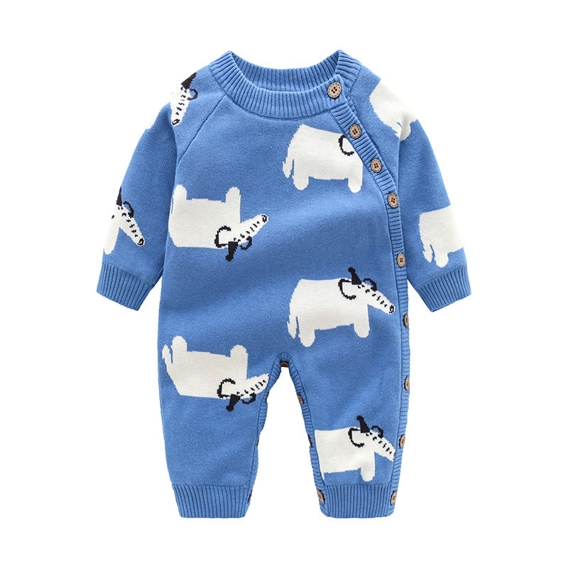 Newborn Baby Crawling Clothes with Thickened Harness