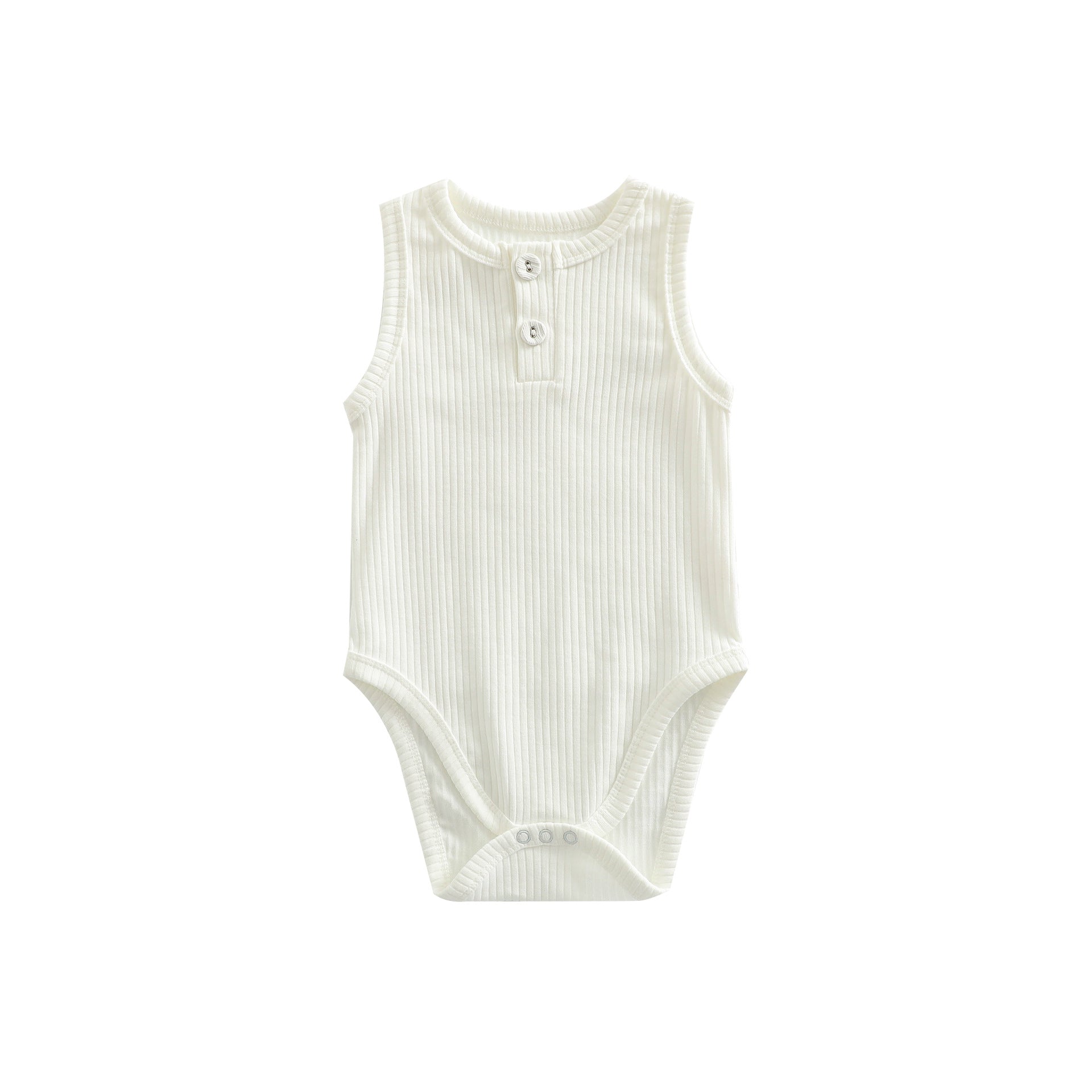 Baby Girl Cotton Stripe Vest Romper
