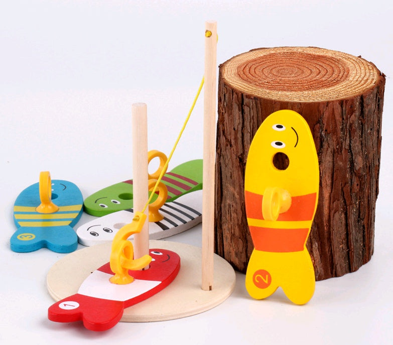 Children's Educational Wooden Fishing Toy Early Learning Game