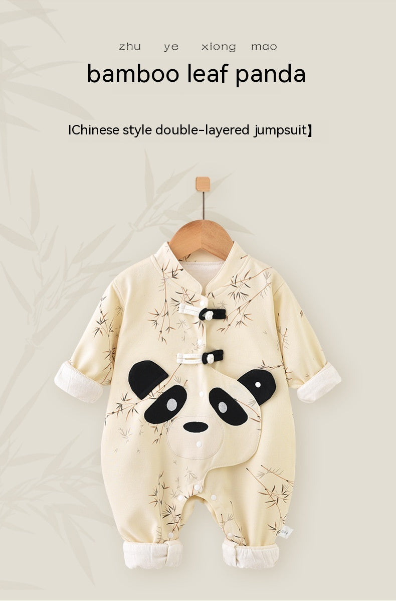 Newborn Thickened Double-Layer Romper Baby Outerwear