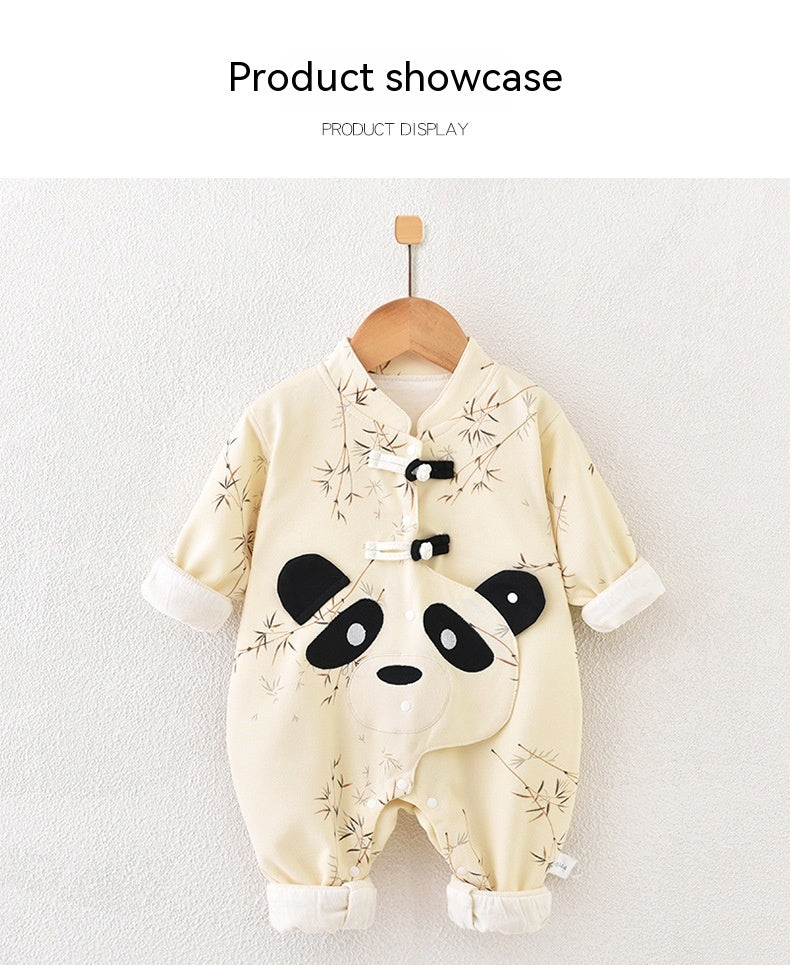 Newborn Thickened Double-Layer Romper Baby Outerwear