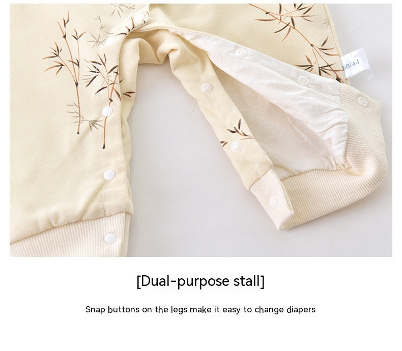 Newborn Thickened Double-Layer Romper Baby Outerwear
