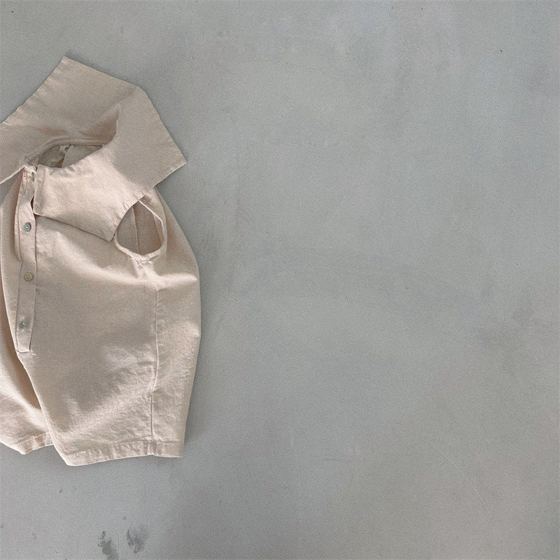 Sleeveless Loose Casual Baby One-Piece Shorts Outfit