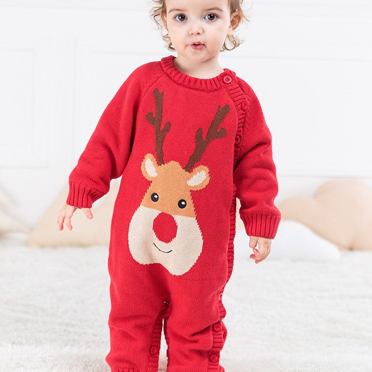 Newborn Baby Crawling Clothes with Thickened Harness